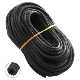 VEVOR Window Screen Spline, 100 ft x 0.125 in Window Screen Retainer Spline, PVC Window and Door Screen Spline, Hollow Serrated Screen Holder Spl