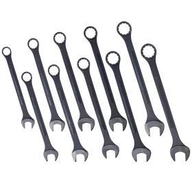 SAE Jumbo Combination Wrench Set Extra Large,10 PC SAE Black-Oxide Jumbo Combo Wrench Set 1-5/16" - 2" with pouch
