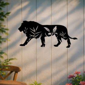 CIFbuy Gothic Lion Metal Wall Art Antique Black Iron Sculpture For Living Room Office Decor(TikTok, Temu Pick-up Service) (Option: defaulttitle)
