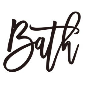 CIFbuy Vintage Rustic Bathroom Sign Letter Decor Modern Black Wall Hanging Home House Gift(TikTok, Temu Pick-up Service) (Option: defaulttitle)